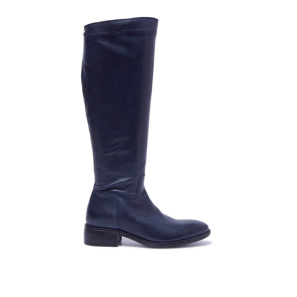 Carl Scarpa Ashby Navy Leather Boots